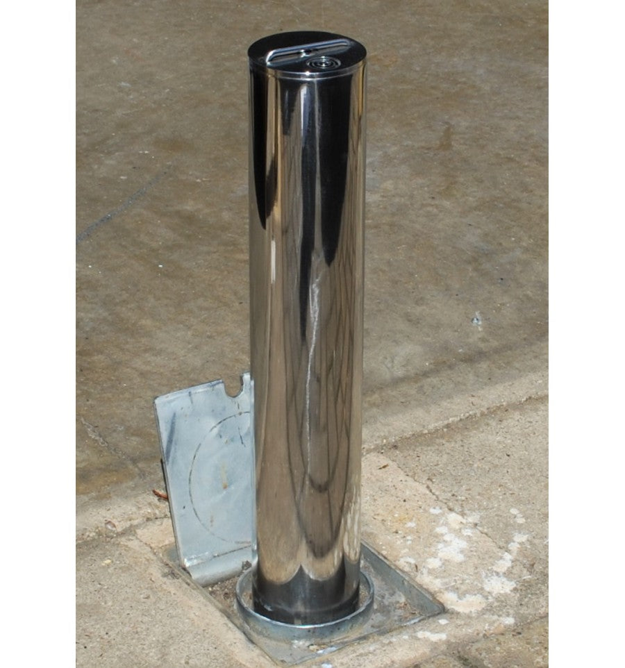 High‑Security Stainless Steel Telescopic Post – Retractable Design with Weather‑Resistant Cap
