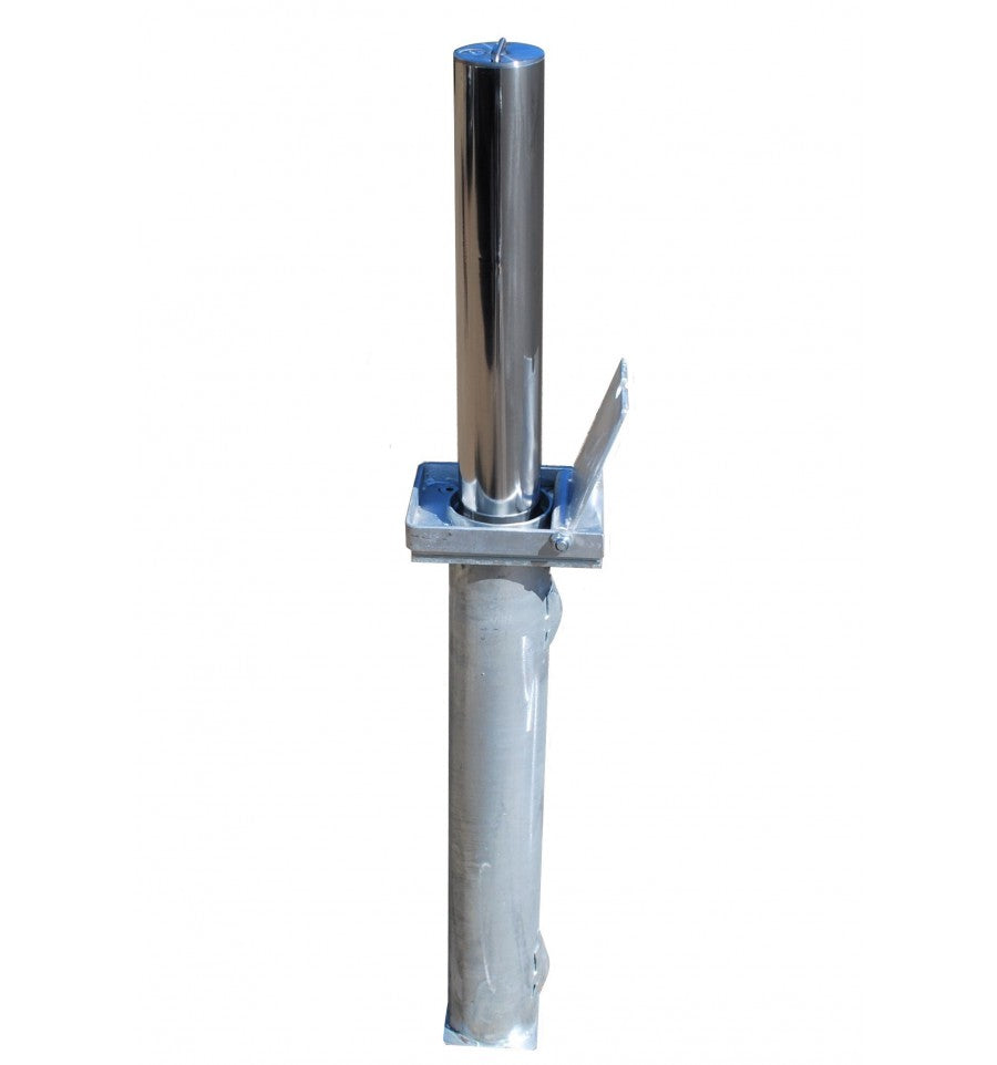 High‑Security Stainless Steel Telescopic Post – Retractable Design with Weather‑Resistant Cap