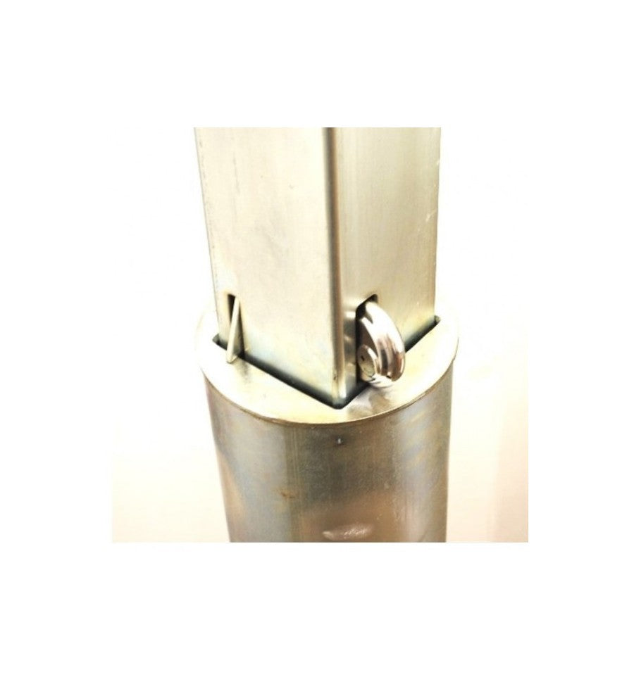 100mm Telescopic Galvanised Security Post – Heavy Duty Driveway Bollard with Anti-Theft Lock
