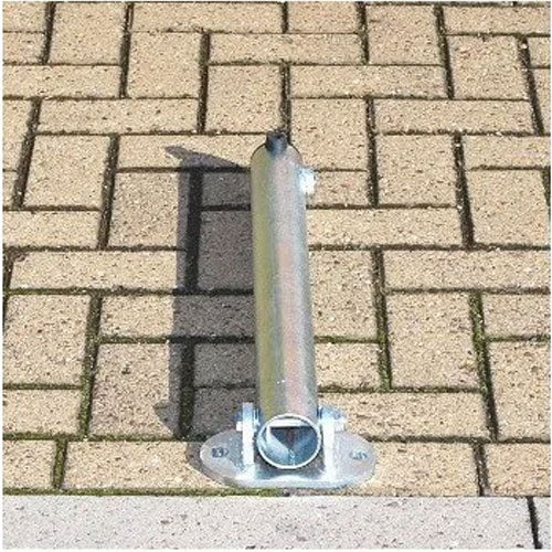 Galvanised Fold-Down Parking Post with Integral Lock – Durable Anti-Theft Barrier for Driveways & Car Parks