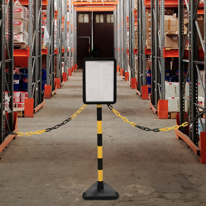 Plastic Post with A4 Sign Holder – Freestanding Safety & Information Display