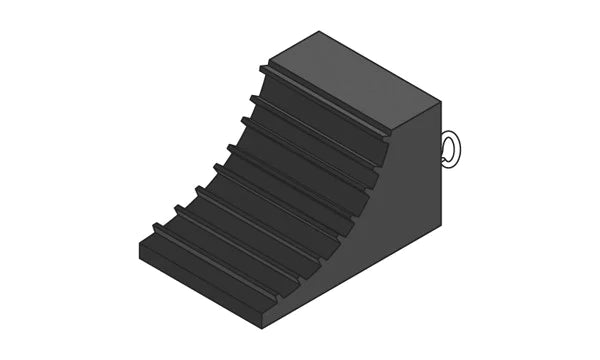 Heavy-Duty Rubber Wheel Chock for HGVs & Trucks – Non-Slip, Industrial-Grade Tyre Stopper for Trailers & Lorries