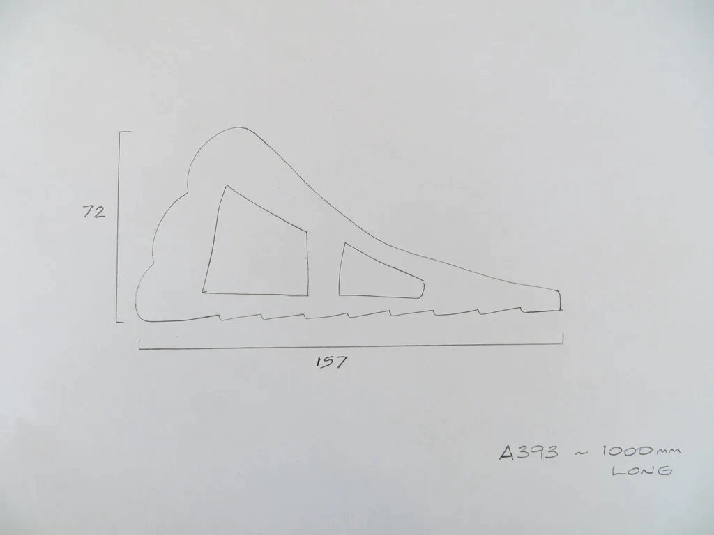 Lightweight High-Grip Wheel Chock – 1000mm (L) x 157mm (W) x 72mm (H) – Durable Stopper for Cars, Trailers & Small Vehicles