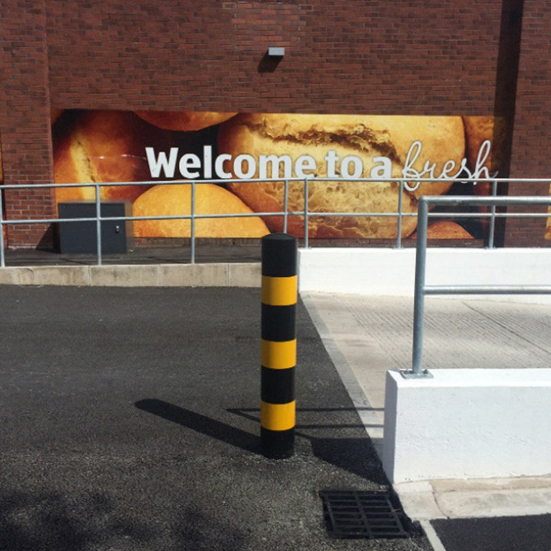 1200mm High-Vis Bollard - Yellow & Black