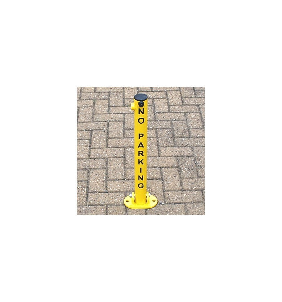 Dark Gray No Parking Fold Down Security Post