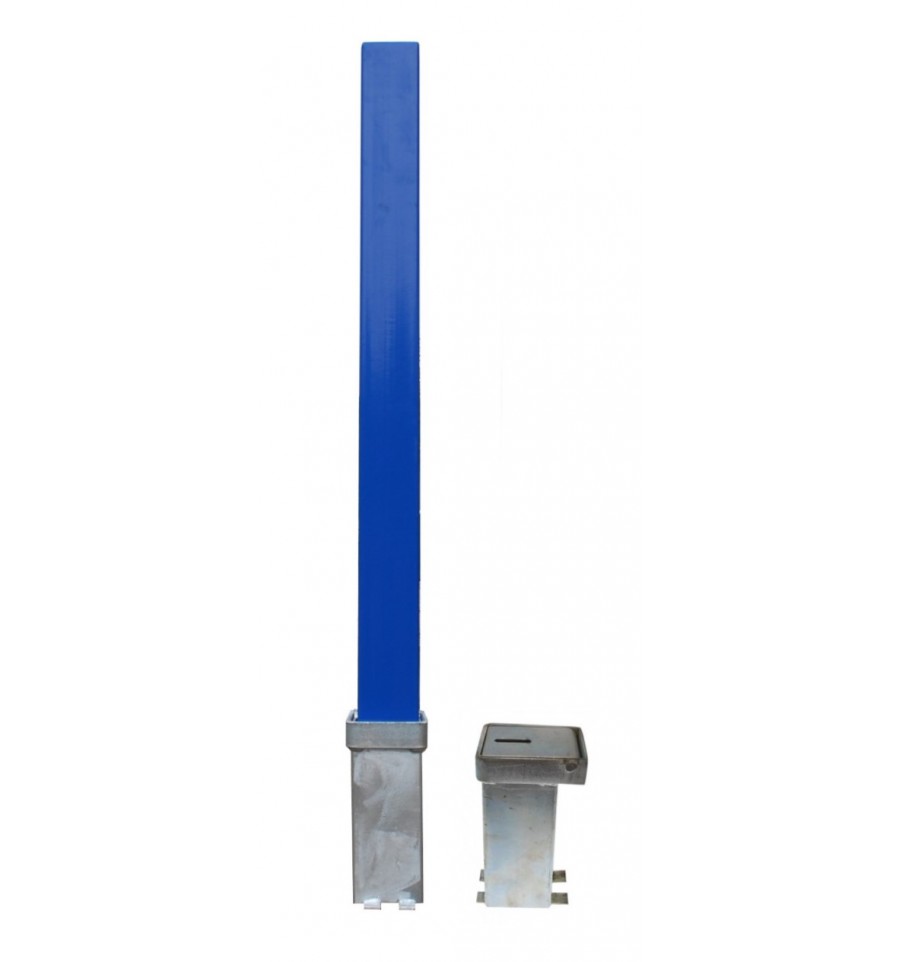 Dark Slate Blue Heavy Duty Blue Removable Security Security Post & 2 x Ground Bases