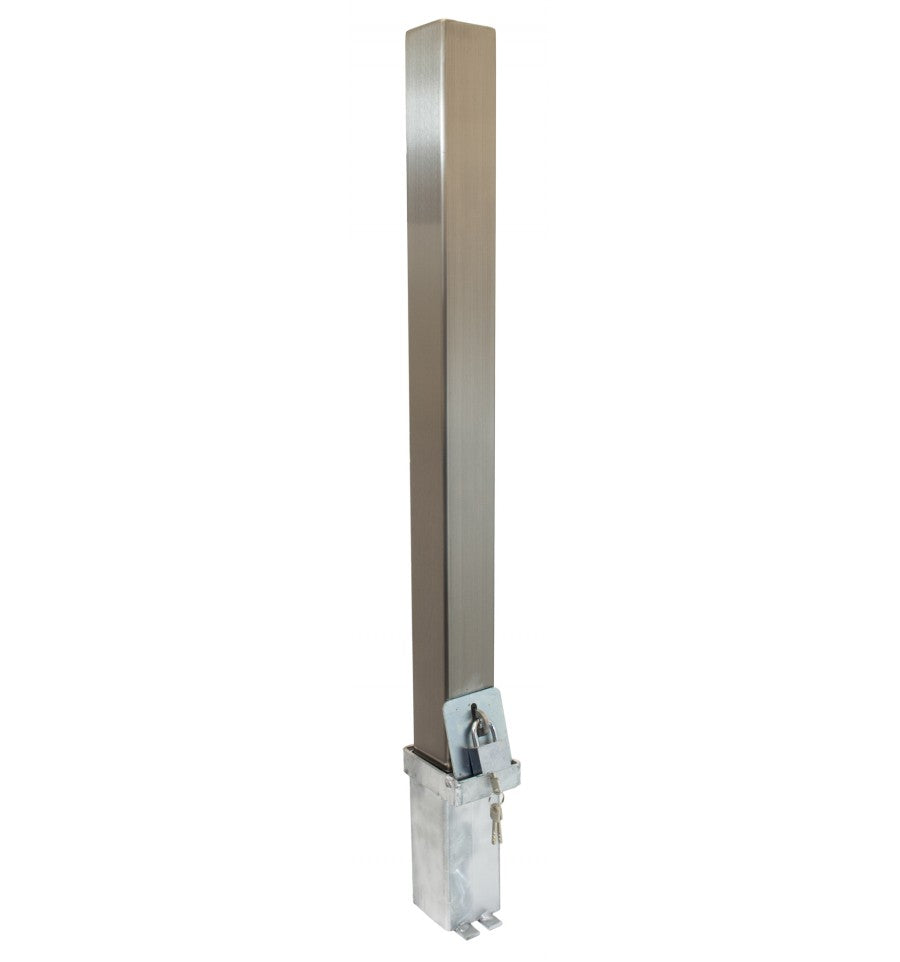 Light Slate Gray Stainless Steel Removable Parking & Security Post