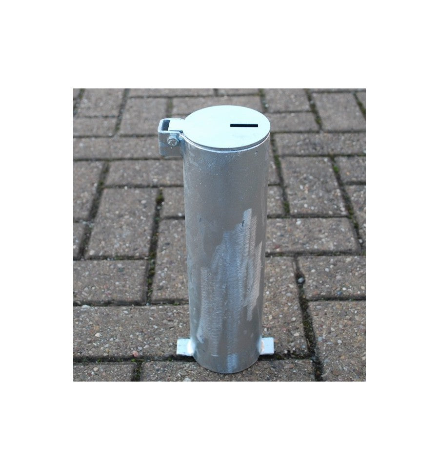 Slate Gray 76mm Removable Yellow Security Post & Chain Eyelet