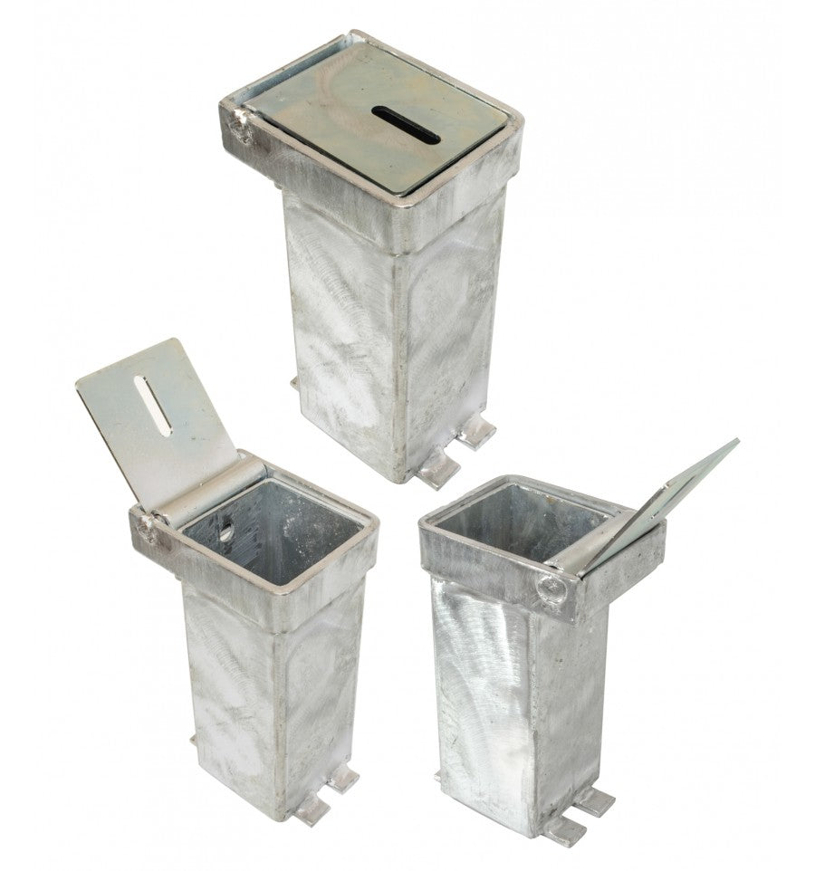 Gray Stainless Steel Removable Parking & Security Post