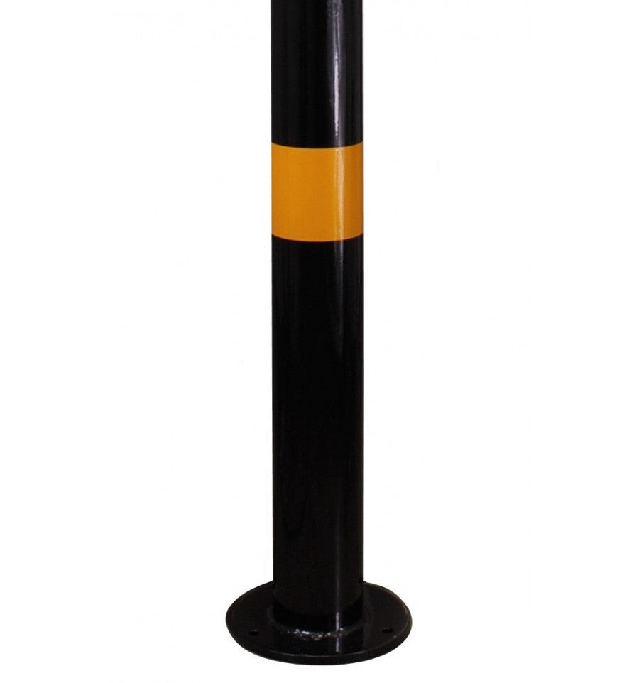 Sandy Brown Black & Yellow Parking Post Chain Kit With 1 x Folding & 2 x Static Posts