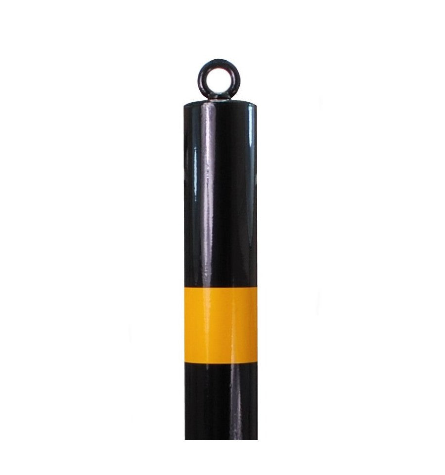 Sandy Brown Black & Yellow Parking Post Chain Kit With 1 x Folding & 2 x Static Posts
