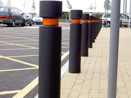 Gray Galvanised Steel Core Fixed Bollard