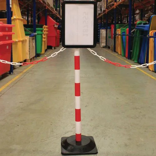Plastic Post with A4 Sign Holder – Freestanding Safety & Information Display