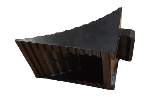 Heavy-Duty Rubber Truck Wheel Chock – Anti-Slip Tyre Wedge with Grip Handle for HGVs, Trailers & Vans