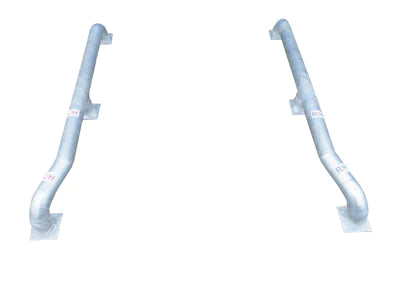 Cranked Wheel Guide Pair – 3 m Bolt‑Down, Galvanised Steel, Powder‑Coated for High Visibility