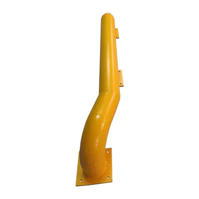 Galvanized Steel Bolt-Down Wheel Guide (Pair) • High‑Visibility Yellow • Heavy‑Duty (2040 × 405 × 365 mm)
