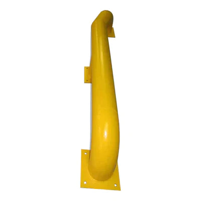 Galvanized Steel Bolt-Down Wheel Guide (Pair) • High‑Visibility Yellow • Heavy‑Duty (2040 × 405 × 365 mm)