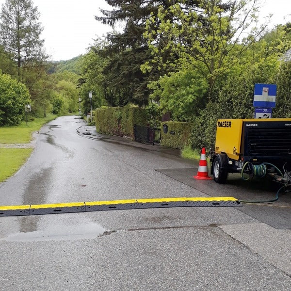 HR2 Extra Heavy-Duty Cable Protector Ramp – HGV & Vehicle Traffic Rated | 2-Channel Industrial Cable Cover (Copy - VAT EXEMPTION)