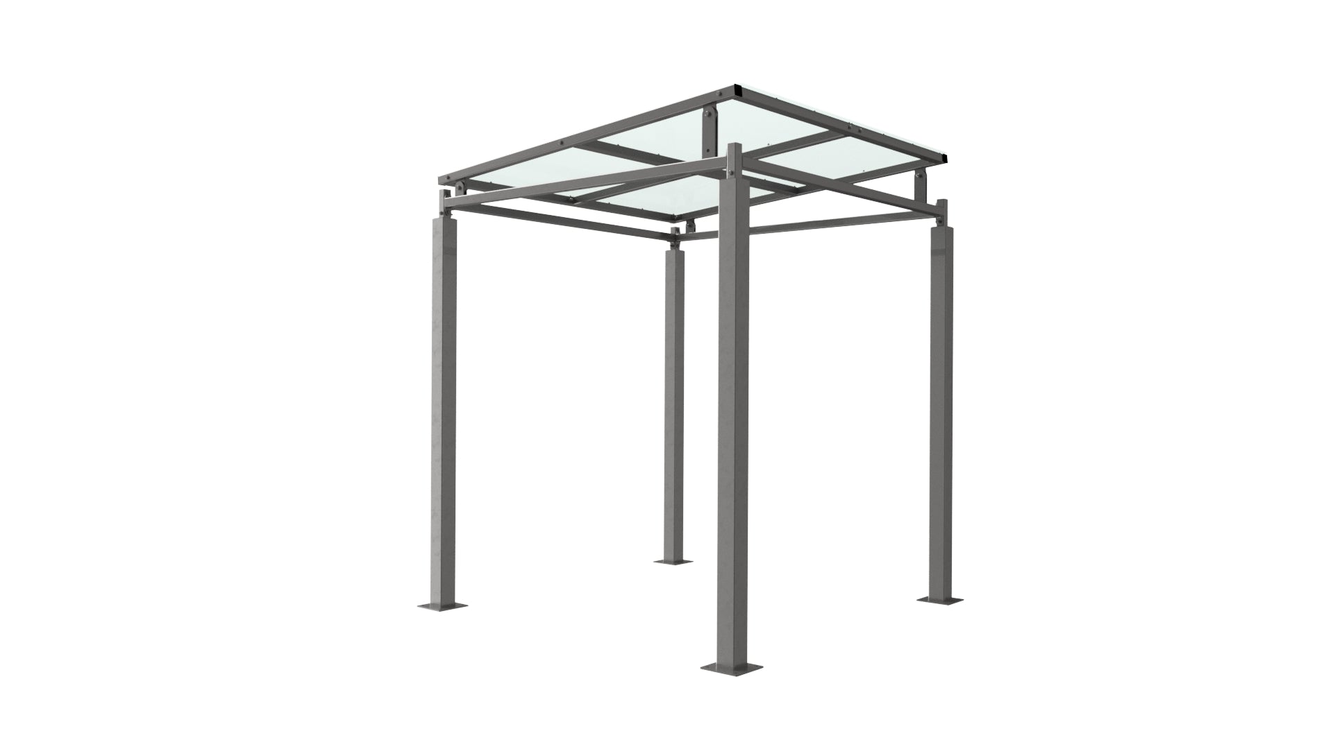 Bedford Multi-Purpose Outdoor Shelter – Galvanised Steel Frame with PETG Roof