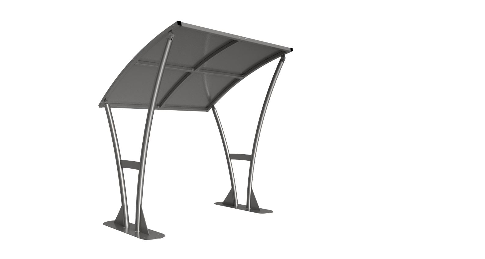 Newton Cycle Shelter – Heavy-Duty Galvanised Steel Frame with Curved Galvanised Roof, Open Sided (2m–5m Lengths + Extension Bays)