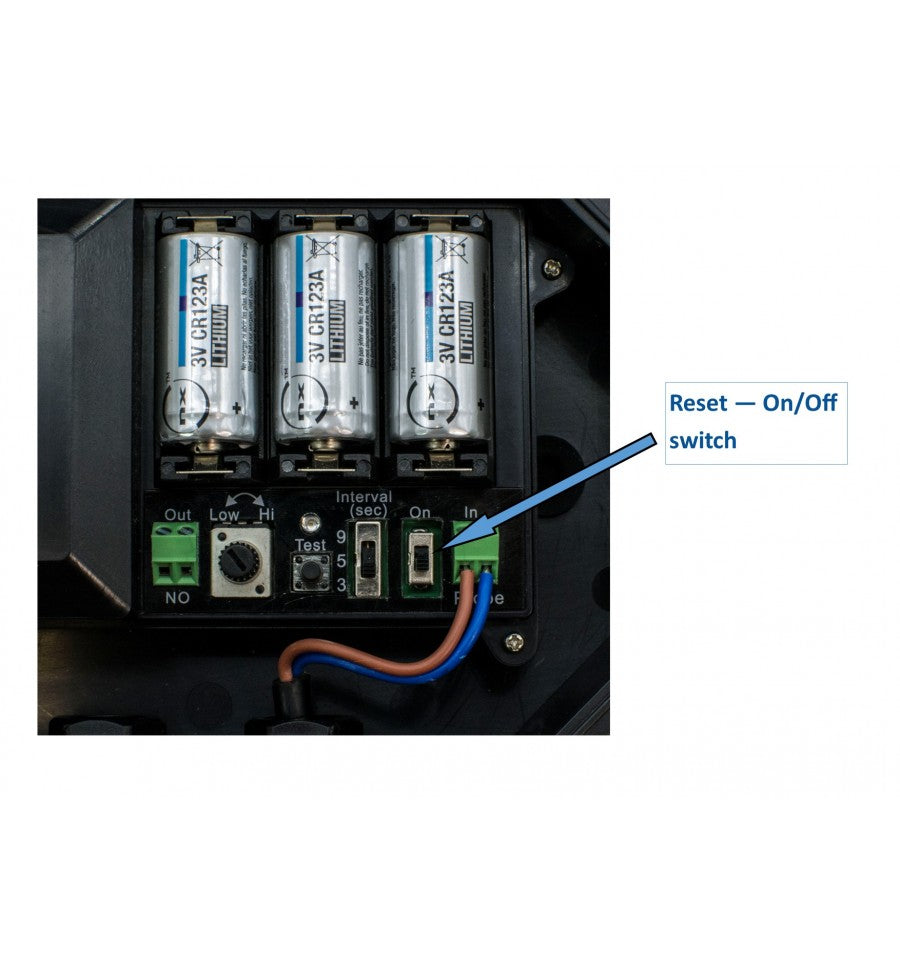 Black Flood Light Long Range Wireless Driveway Metal Detecting Alarm with Outdoor & Indoor Receiver