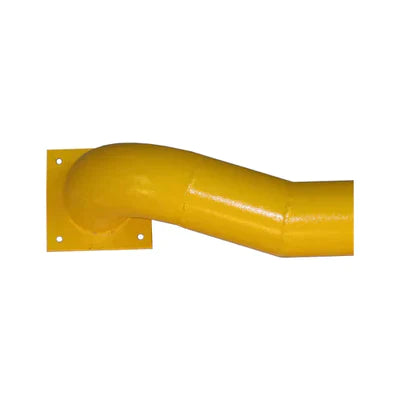 Galvanized Steel Bolt-Down Wheel Guide (Pair) • High‑Visibility Yellow • Heavy‑Duty (2040 × 405 × 365 mm)