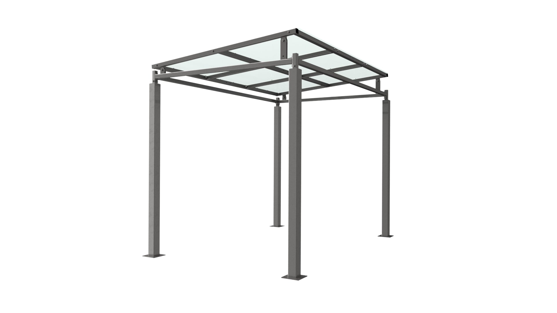 Bedford Multi-Purpose Outdoor Shelter – Galvanised Steel Frame with PETG Roof