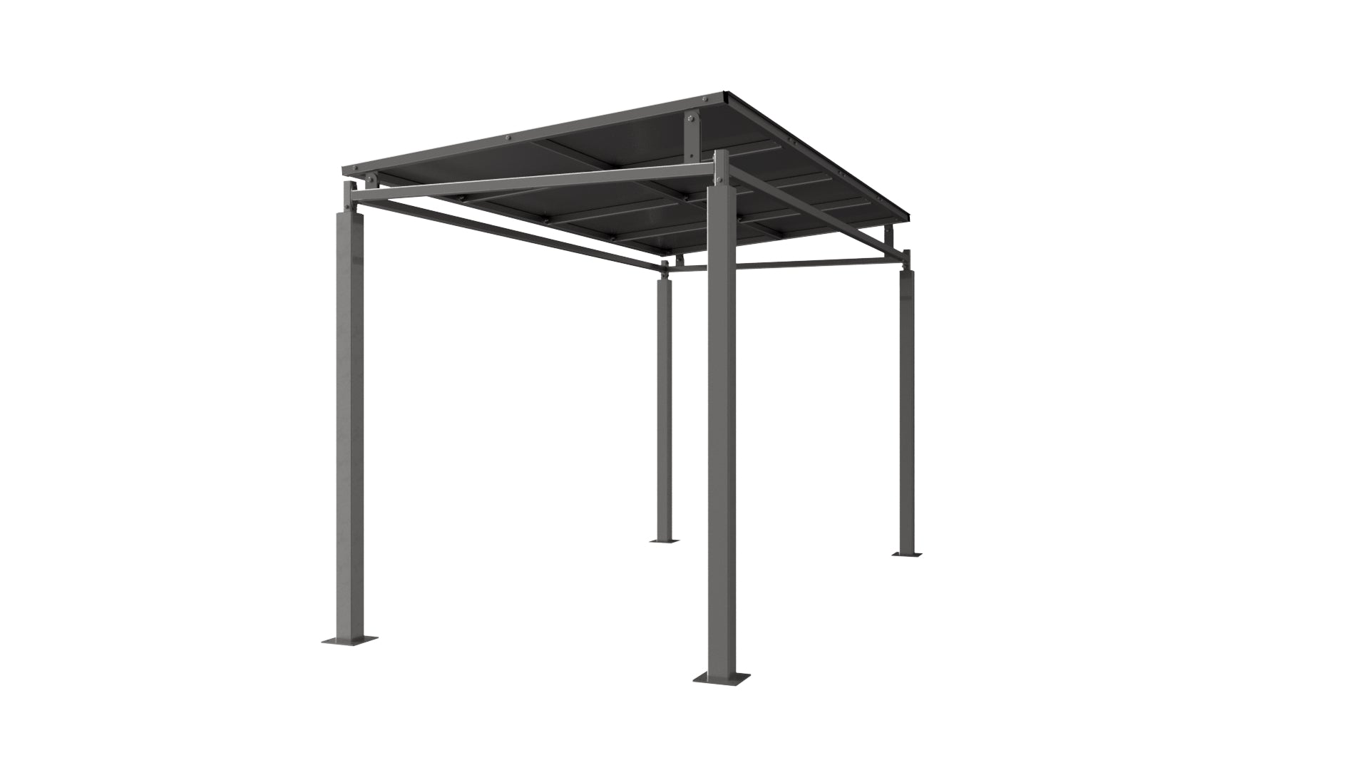 Bedford Open-Sided Cycle & Smoking Shelter – Galvanised Steel Frame with Modular Extension Options (1m–5m)