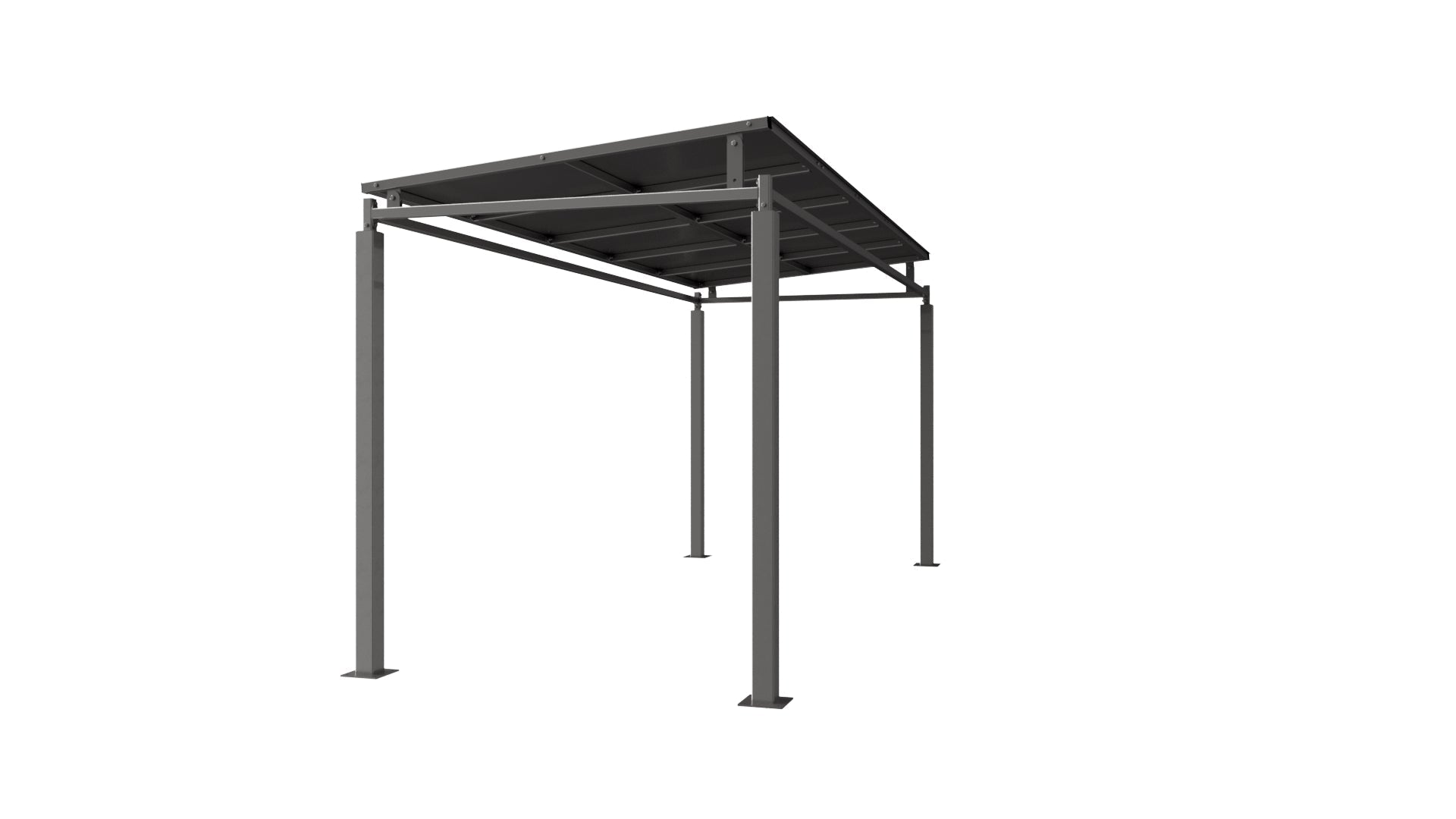 Bedford Open-Sided Cycle & Smoking Shelter – Galvanised Steel Frame with Modular Extension Options (1m–5m)