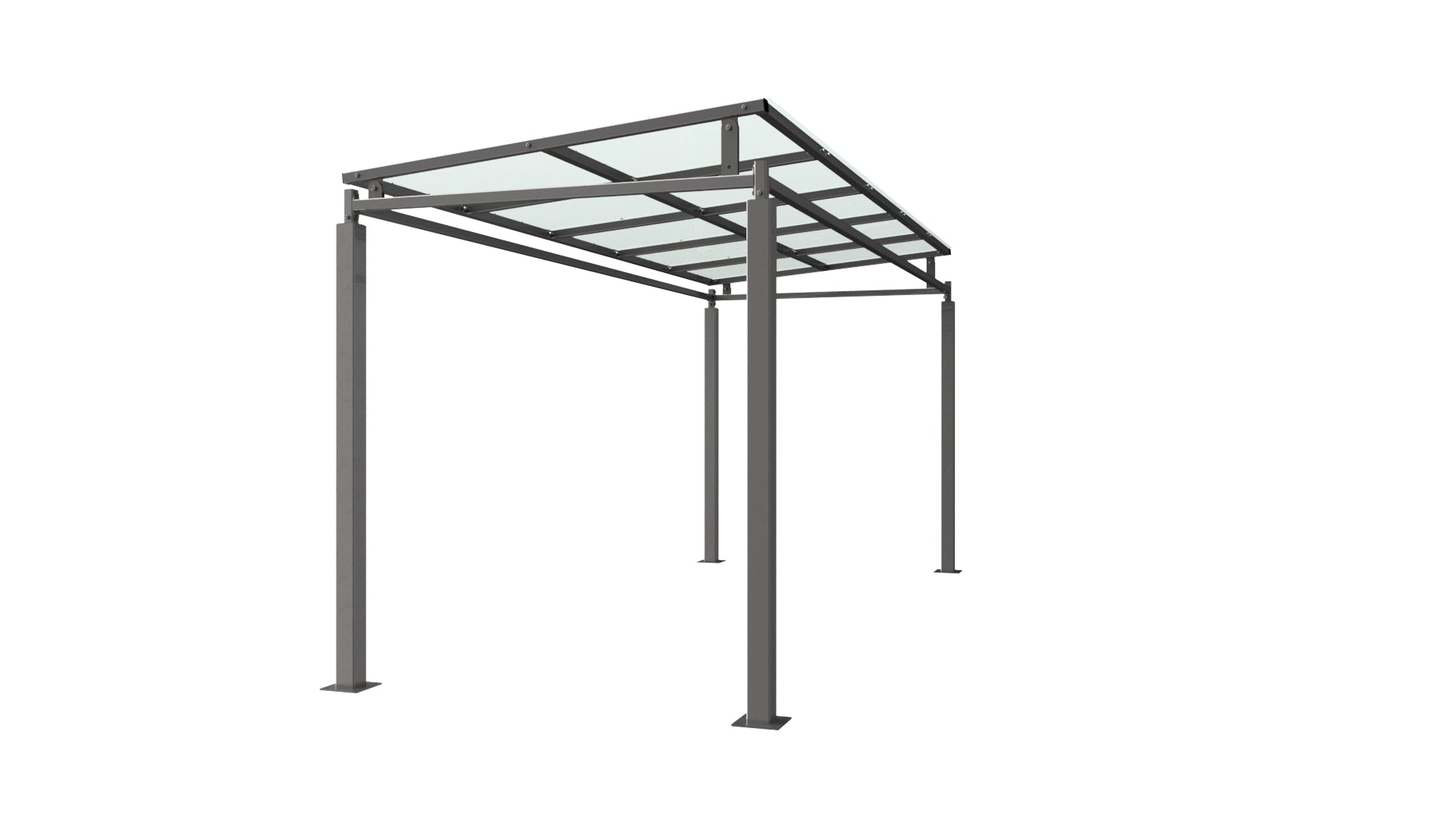 Bedford Multi-Purpose Outdoor Shelter – Galvanised Steel Frame with PETG Roof