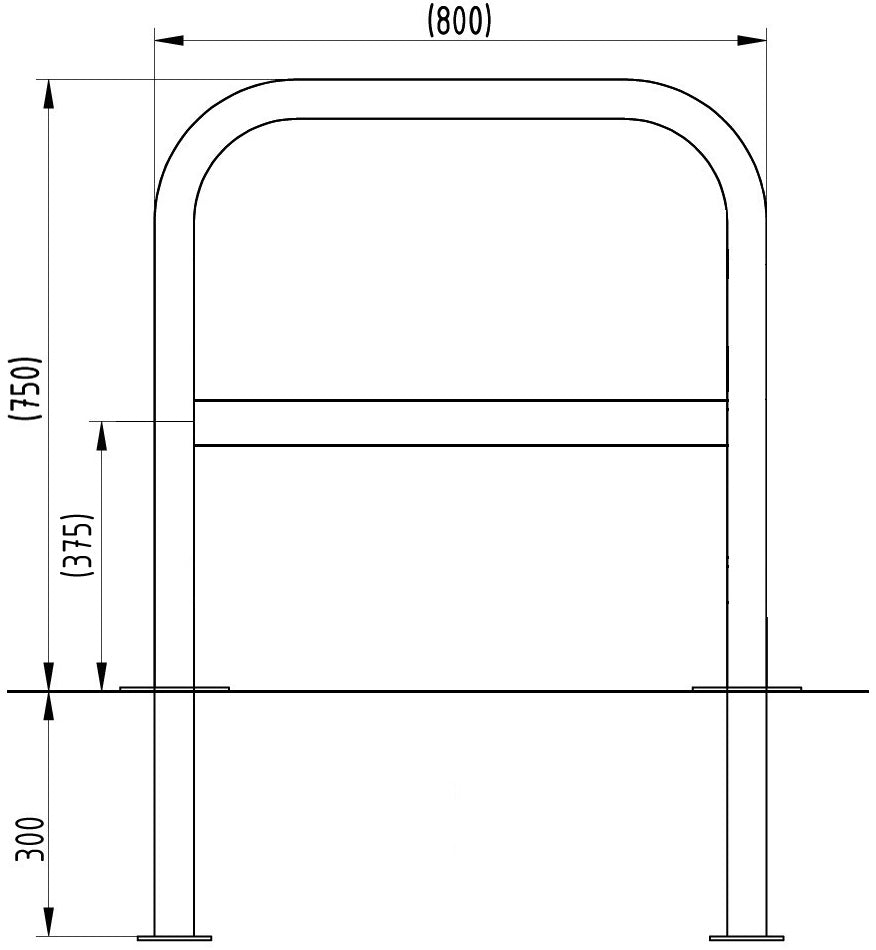 BiltHaus Cycle Stand – 48mm Ø | Secure 2-Bike Rack | Galvanised or Stainless Steel | Ragged or Flanged Fixing Options