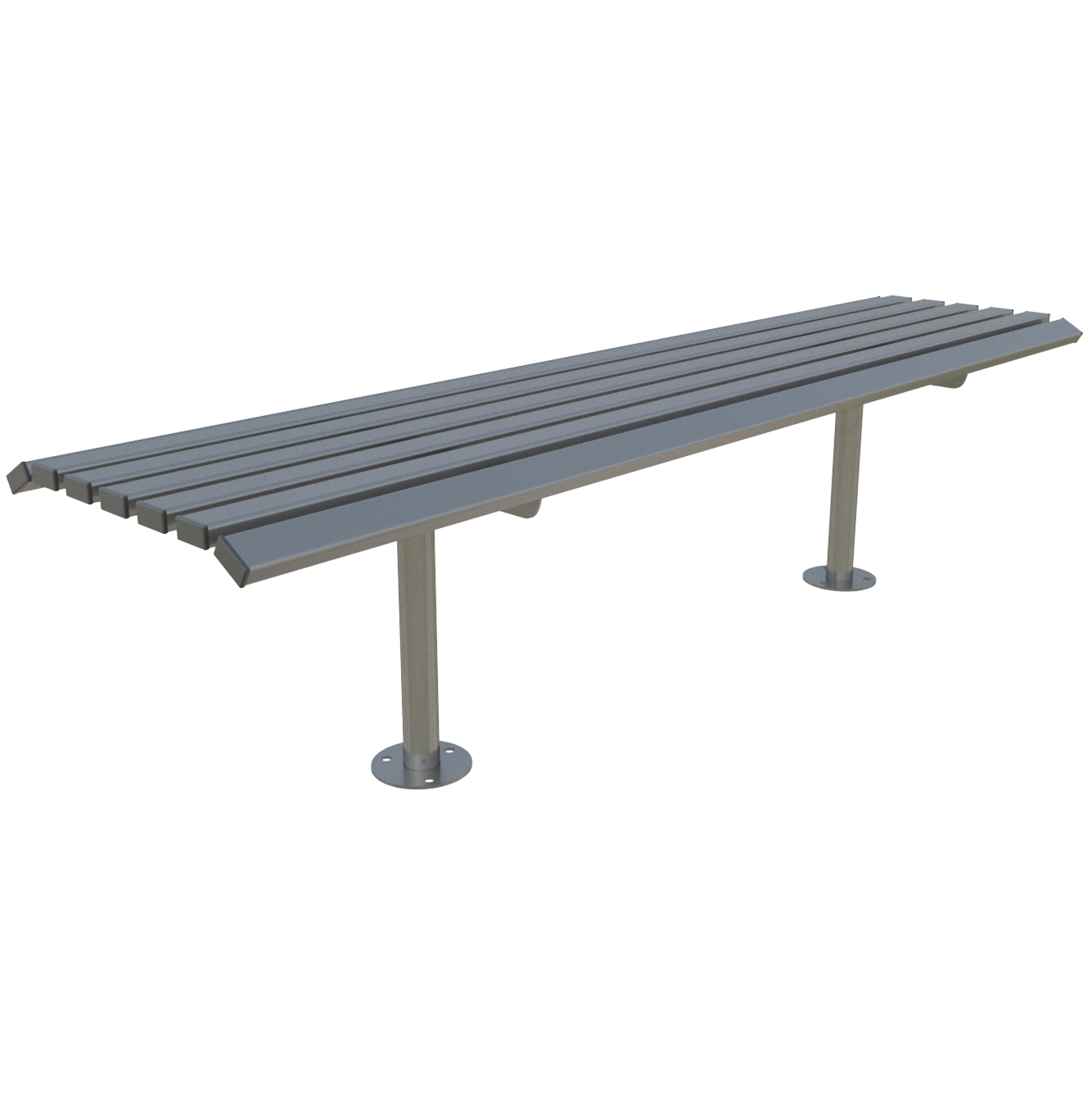 Metrosiq 1800mm Urban Steel Bench – Heavy-Duty Galvanised or Stainless Finish – Ideal for Parks, Schools, and Public Spaces