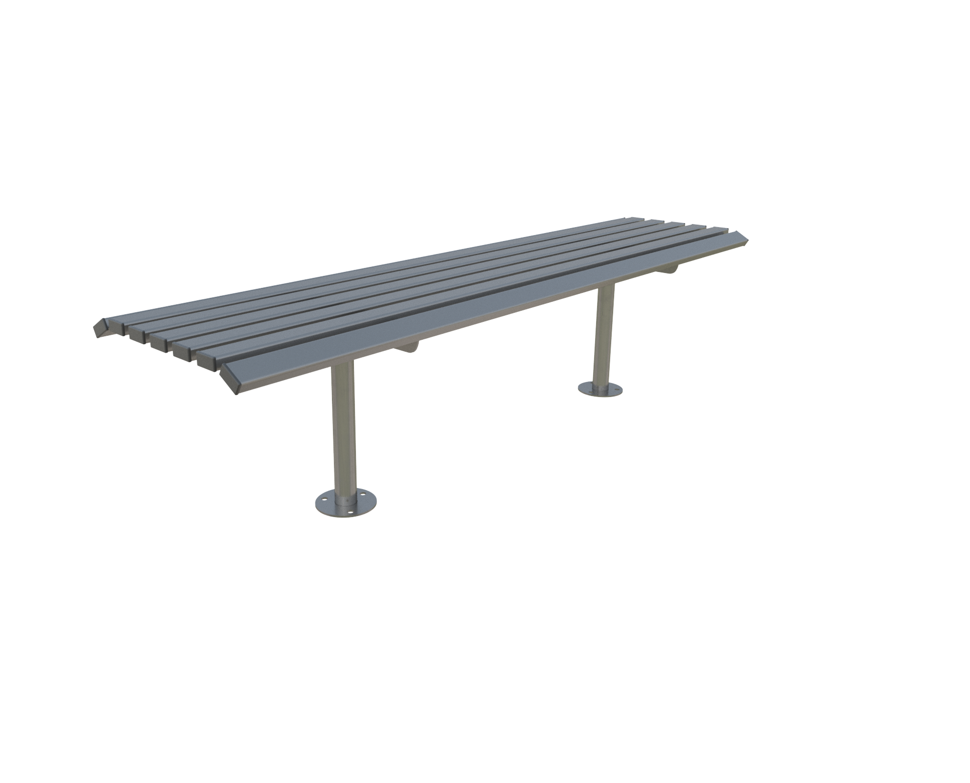 Metrosiq 1800mm Urban Steel Bench – Heavy-Duty Galvanised or Stainless Finish – Ideal for Parks, Schools, and Public Spaces