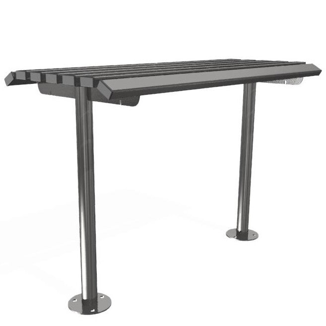 Metrosiq Wall-Mounted Perch Bench – 1000mm Steel Seating Solution for Public & Commercial Use