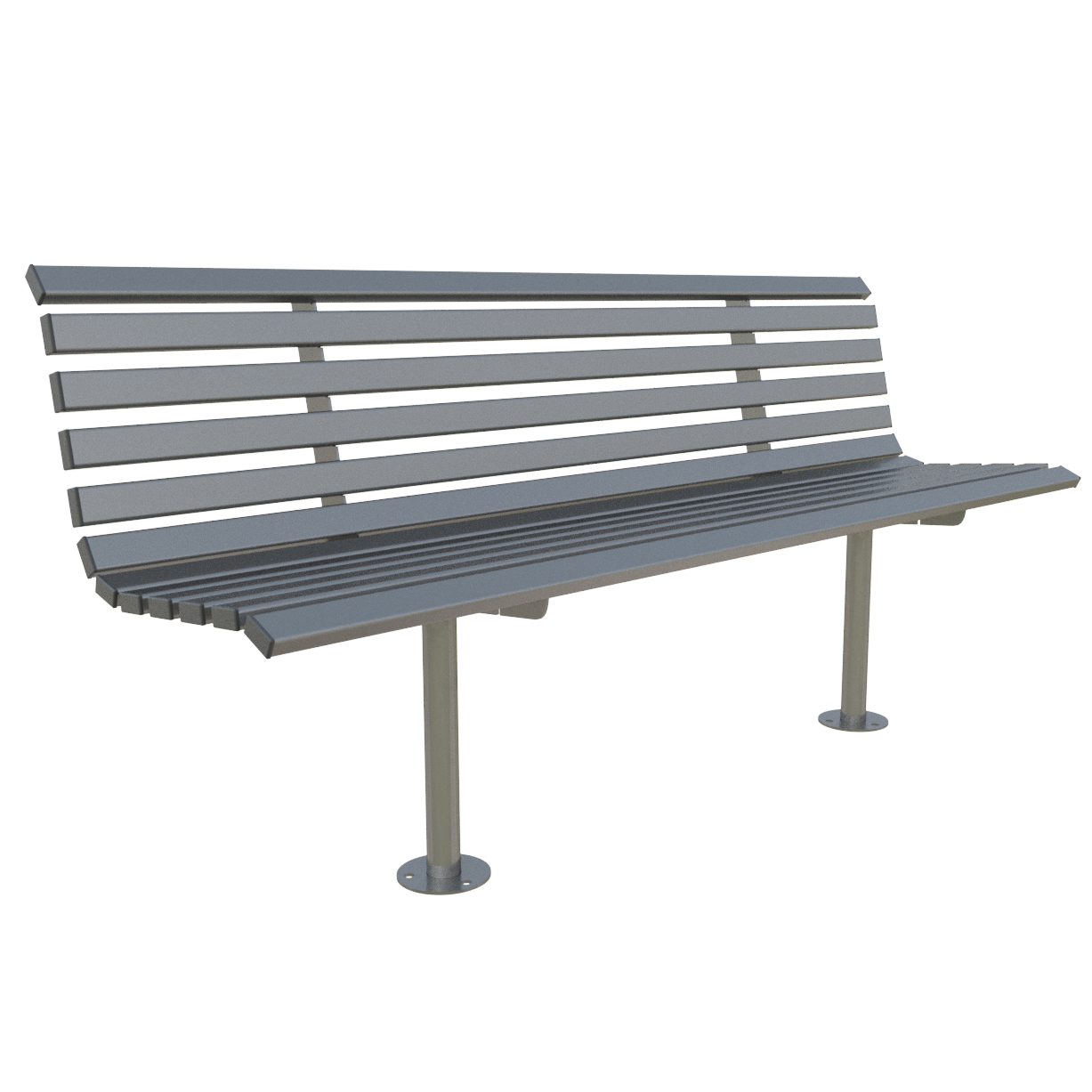 Metrosiq 1800mm Urban Outdoor Bench – Heavy-Duty Steel Seat for Parks, Schools & Public Spaces – Bolt Down or Concrete-In Fixing