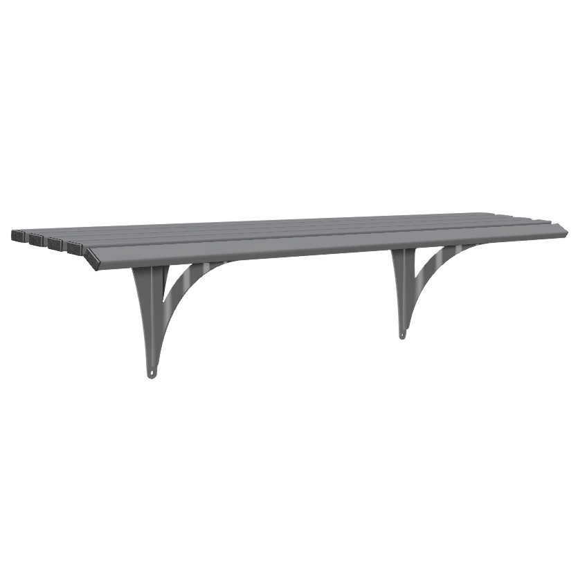 Metrosiq Wall Mounted Leaning Bench – Durable Steel, 1000mm & 1800mm Options – Ideal for Urban Public Spaces