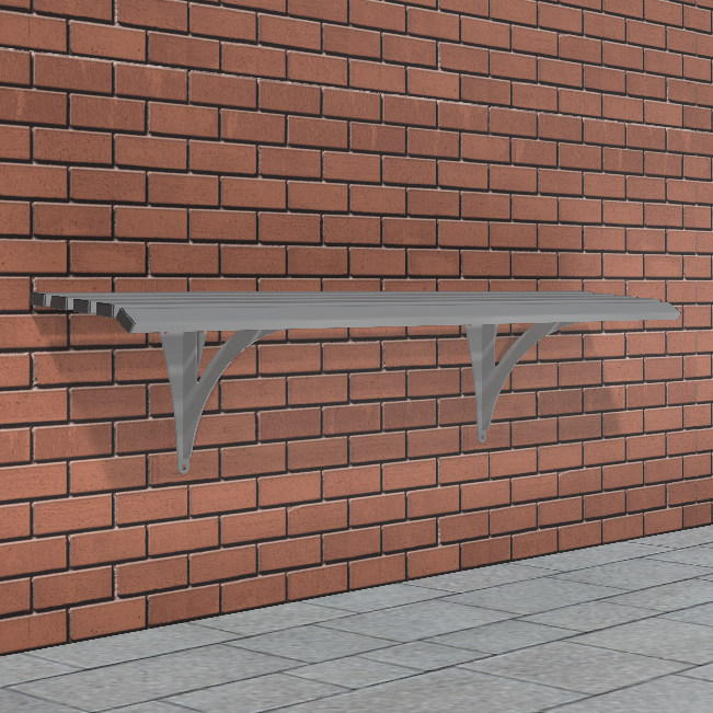 Metrosiq Wall Mounted Leaning Bench – Durable Steel, 1000mm & 1800mm Options – Ideal for Urban Public Spaces