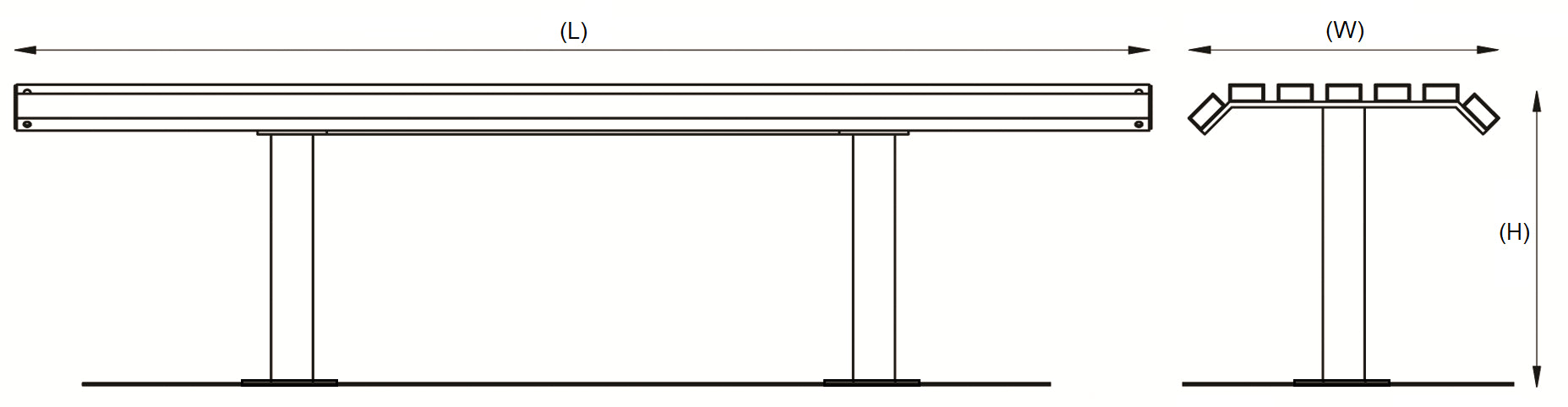 Metrosiq Wall-Mounted Perch Bench – 1000mm Steel Seating Solution for Public & Commercial Use