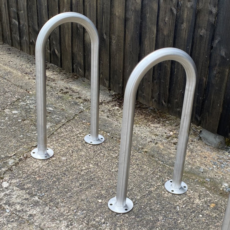 Eco SteelShef Cycle Stand – 48mm Dia | Heavy-Duty Bike Rack for 2 Bicycles | Galvanised or Stainless Steel | Surface or In-Ground Mount