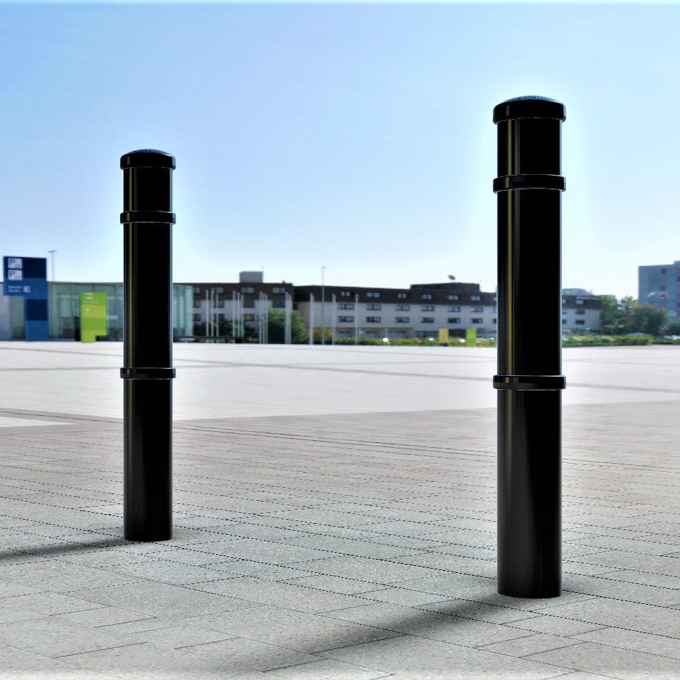 Ornamental Steel Bollard – 900mm Above Ground | Anti-Ram Security Post for Driveways, Retail Fronts & Public Spaces