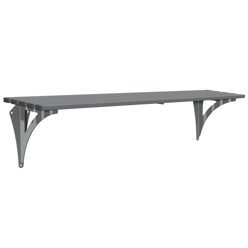 ModuForge Wall Mounted Steel Bench – 1000mm / 1800mm | Compact Urban Seating for Public Spaces & Transit Areas