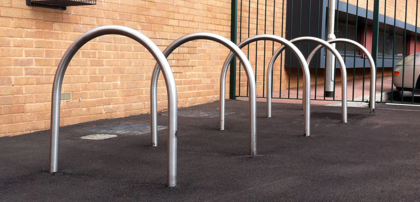 KirbArc 48mm Cycle Stand – Heavy-Duty Toast Rack Style Bike Rack for 2 Bicycles (Galvanised or Stainless Steel Finish)