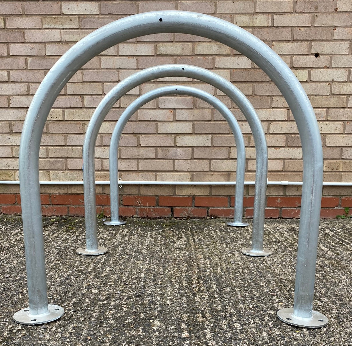KirbArc 48mm Cycle Stand – Heavy-Duty Toast Rack Style Bike Rack for 2 Bicycles (Galvanised or Stainless Steel Finish)