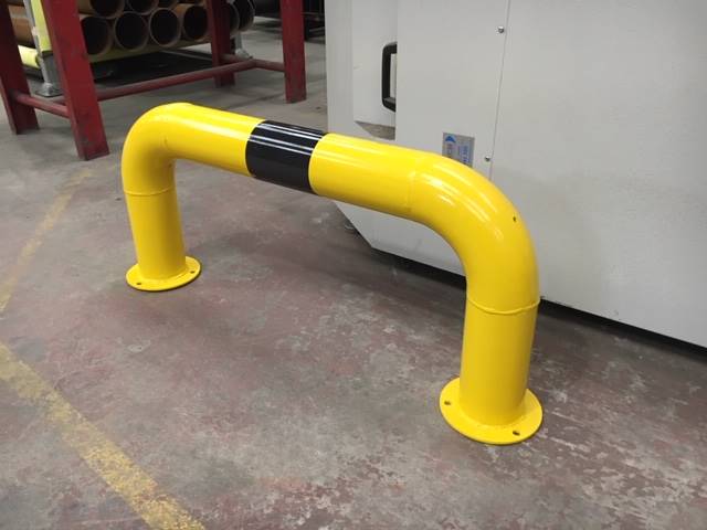 101mm Heavy-Duty Hoop Barrier – Black & Yellow Industrial Safety Guard for Warehouse, Traffic & Equipment Protection