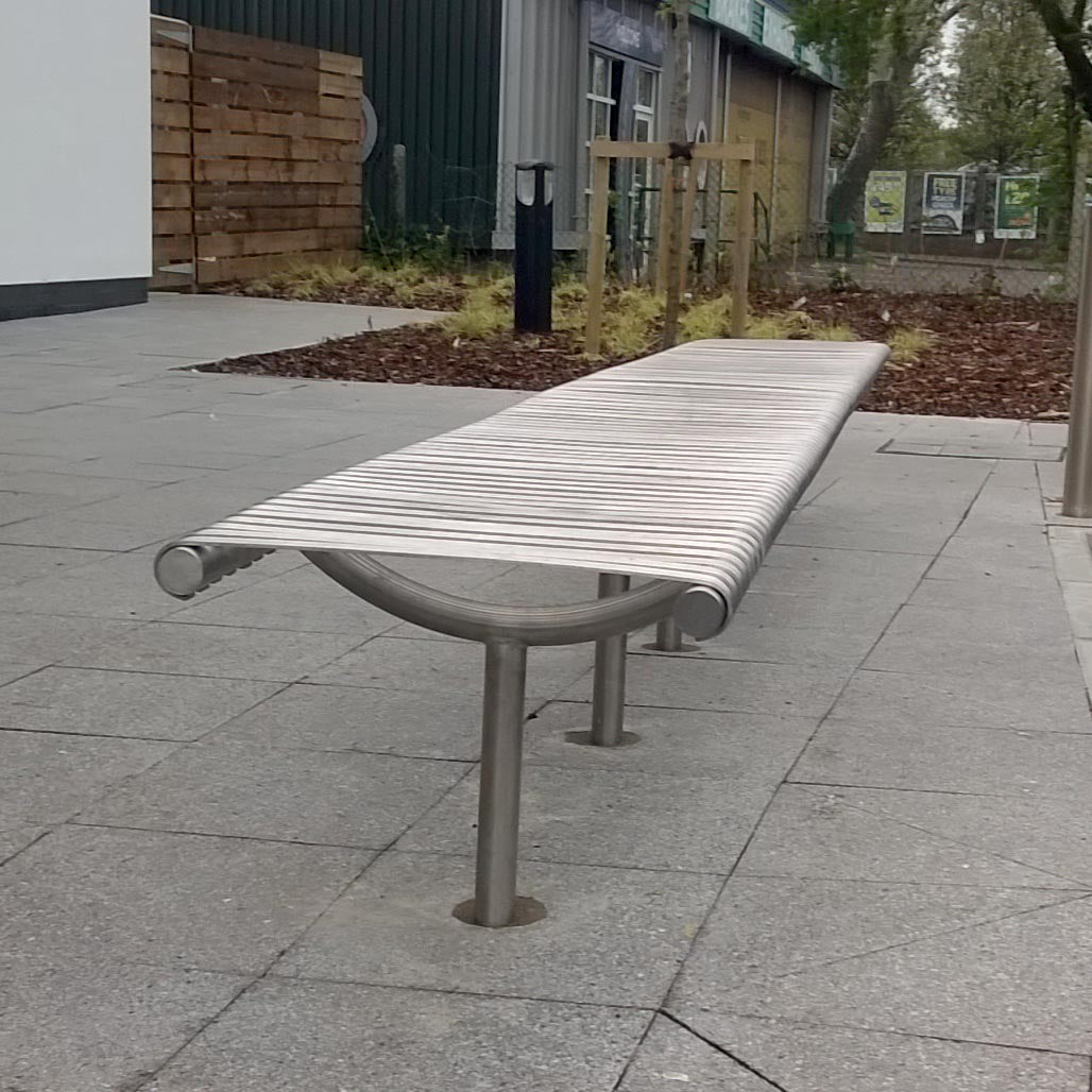 1750mm Duraforgix Compact Steel Bench – Sleek, Heavy-Duty Seating for Public Spaces, Schools & Commercial Areas
