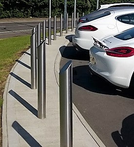 Stainless Steel Mitre Top Bollard 1
