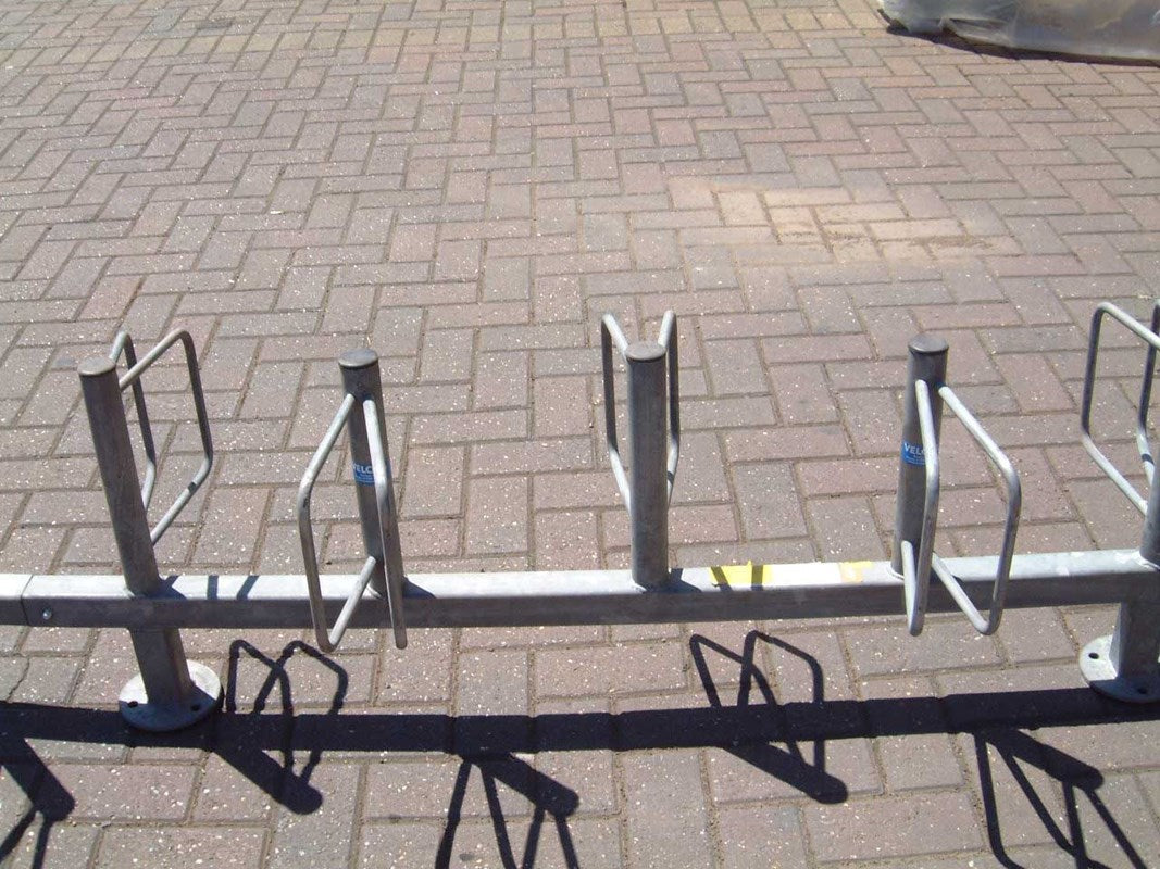 Dark Gray Floor Mounted Cycle Rack Type C