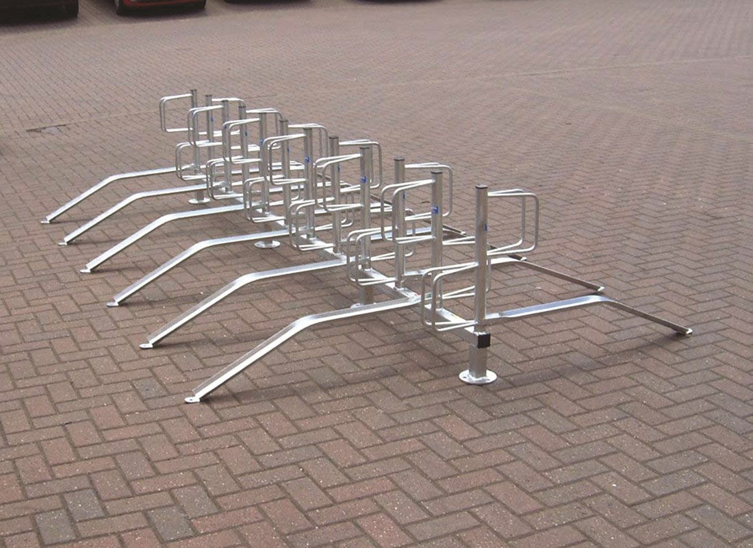 Light Slate Gray Type E Double Sided Cycle Rack