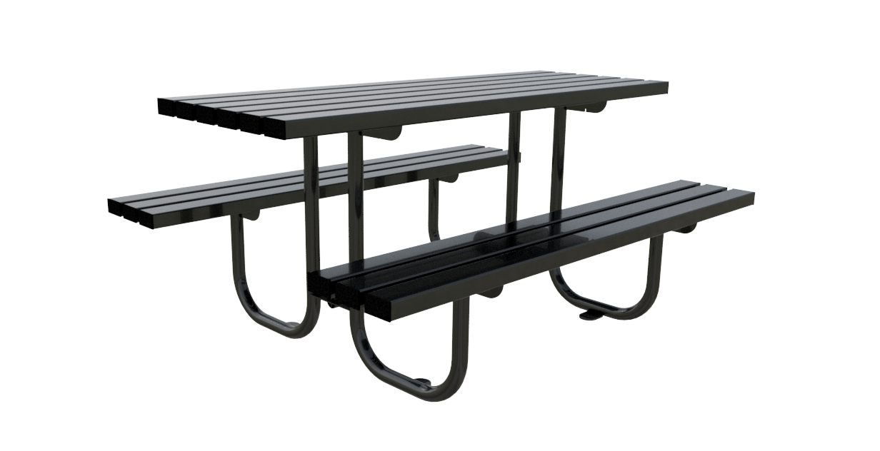 Vantrex 1800mm Galvanised Steel Picnic Table – Heavy-Duty Bolt-Down Outdoor Table for Schools, Parks & Business Sites