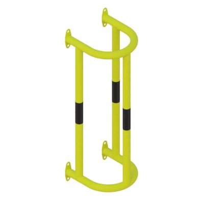 Wall-Mounted Steel Pipe Protector – Heavy-Duty Yellow & Black Impact Guard for Warehouse Columns, Pipes & Pillars